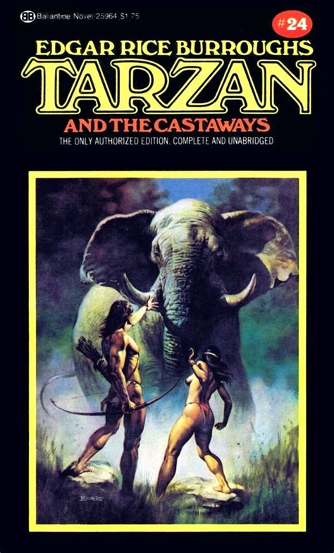 Tarzan and the Castaway / Edgar Rice Burroughs / Book cover 1979 / 1977 (Frank Frazetta ...