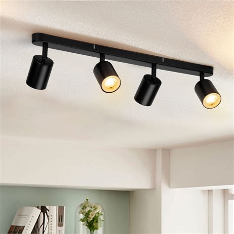 Buy Wowatt 4 Way Spotlight Ceiling Light Rotatable, GU10 Industrial ...