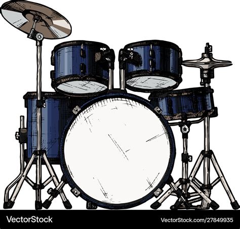 Drum kit Royalty Free Vector Image - VectorStock