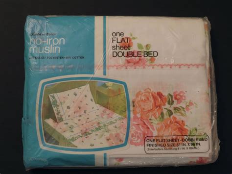 Vintage JCPenney Floral double flat sheet -New in Package