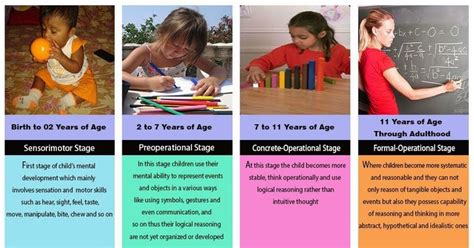 Piaget categorizes the stages of cognitive development of the child ...