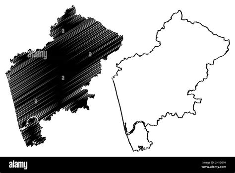 Malappuram district (Kerala State, Republic of India) map vector ...