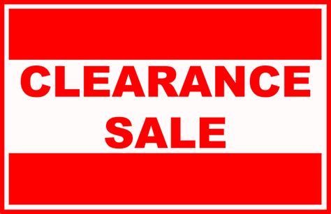 Sale Sign Clearance