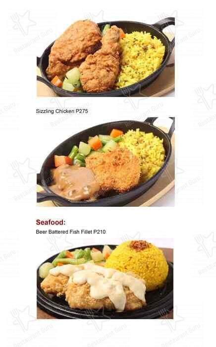 Menu at Holy Cow restaurant, Pasay, GXMJ+HR3