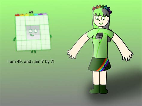 Numberblocks 49 humanized by Silviacat3 on DeviantArt