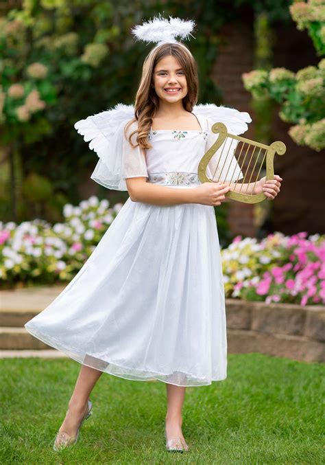 Girl's Shimmering Angel Costume