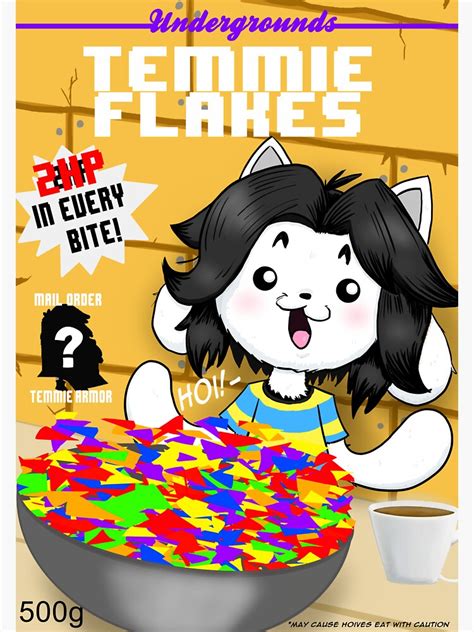 "temmie flakes" Sticker for Sale by Jamonred | Redbubble