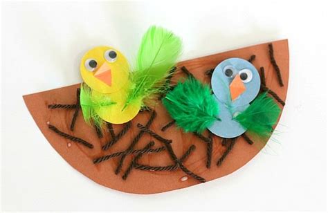 Spring Crafts for Kids: Nest and Baby Bird Craft - Buggy and Buddy