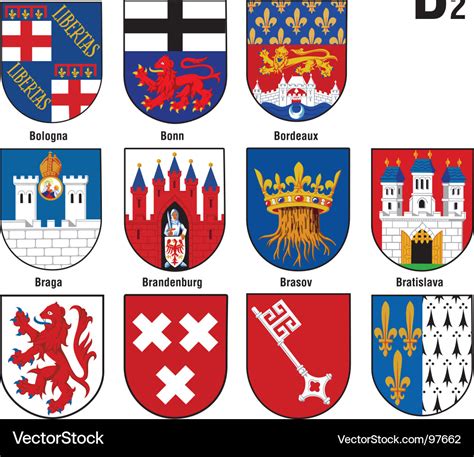 Heraldry coat of arms Royalty Free Vector Image