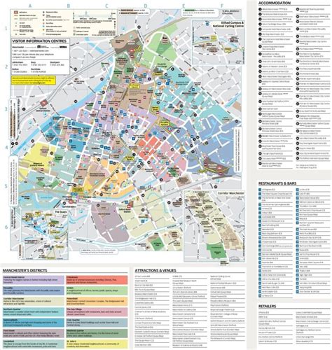 Manchester tourist attractions map Information Center, Tourist Information, Country Uk ...