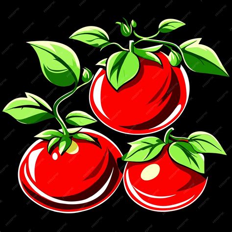 Premium Vector | Tomato plant set cartoon vector illustration