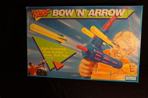 Vintage 1991 Parker Brothers NERF Bow 'N Arrow MIOB, complete -- 1st Nerf Missile Shooter!