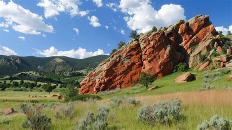 Colorado Red Rocks Geology Scene Background, Abstract, Porcelain ...