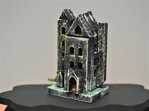 Dollhouse Miniature Halloween Haunted House Mini Scary Mansion - Etsy