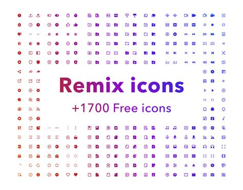 Remix icons Free download :: Behance