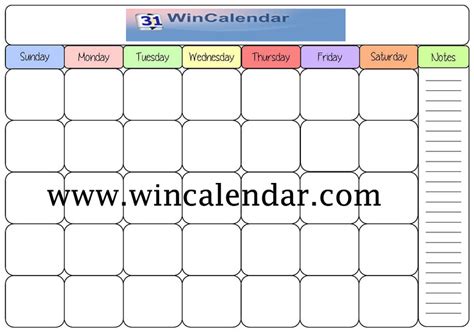 Win Calendars Printable