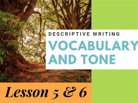 Descriptive Writing - Using Vocabulary for Effect and Tone - Lessons 5 and 6 | Teaching Resources