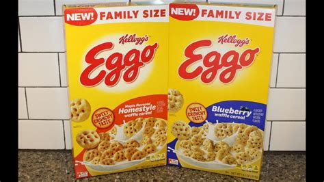 Kellogg’s Eggo Waffle Cereal: Maple Flavored Homestyle & Blueberry ...