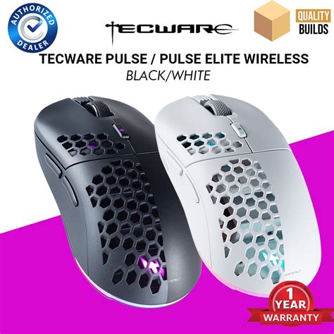 Tecware Pulse Elite Wireless Honeycomb RGB Gaming Mouse Ambidextrous Gaming Office Pixart Sensor ...