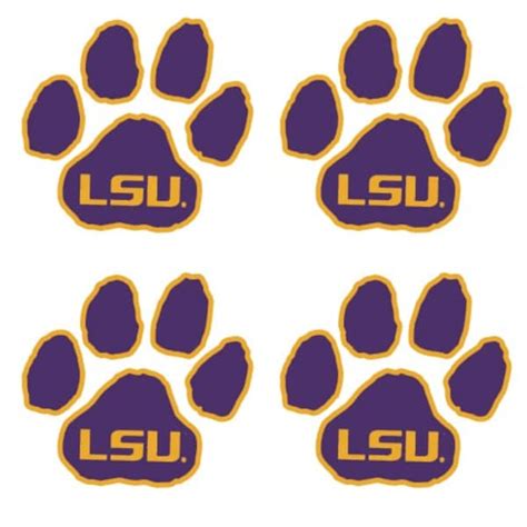 LSU Tigers Purple Paw Print Temporary Tattoos | Official LSU Tigers Store