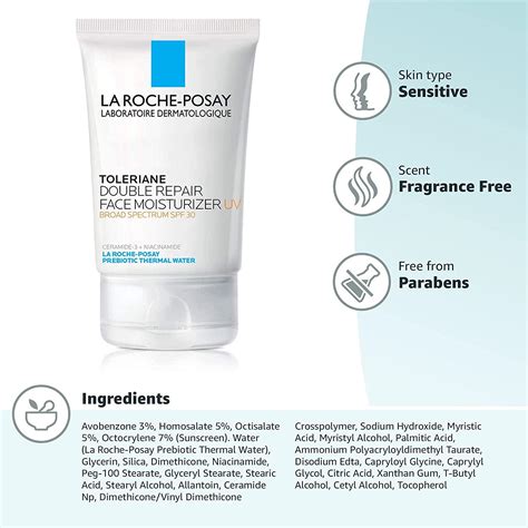 La Roche-Posay Toleriane Double Repair UV SPF 30 Moisturizer with ...