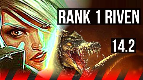 RIVEN vs RENEKTON (TOP) | Rank 1 Riven, 6/0/1, Rank 10, Dominating | NA Challenger | 14.2 - YouTube