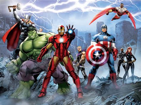 Papier peint XXL intisse Equipe Avengers Marvel 360X255 CM | Leroy Merlin