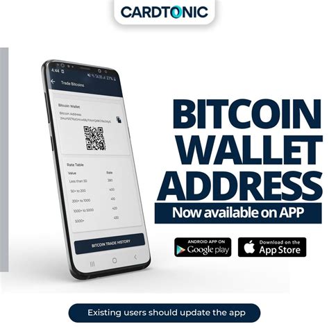 Sell Bitcoins On Cardtonic App and Get Free Bitcoin Wallet Address