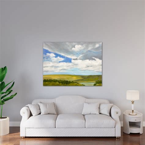 Horizontal Landscape Painting, Sky Painting, Clouds Wall Art - Etsy