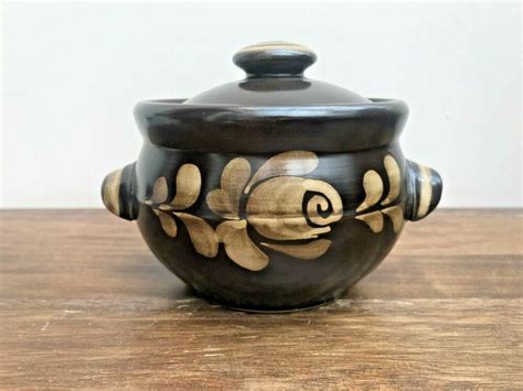 Denby Pottery Lidded Soup Bowl, 1980s Bakewell Pattern ** Retro Kitchen ** #Bowls | Denby ...