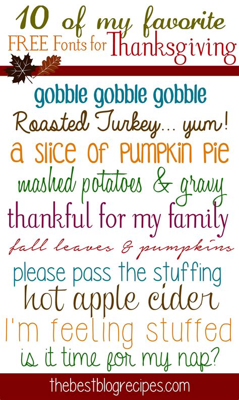 The Best Blog Recipes | Thanksgiving fonts, Free fonts handwriting, Fancy fonts