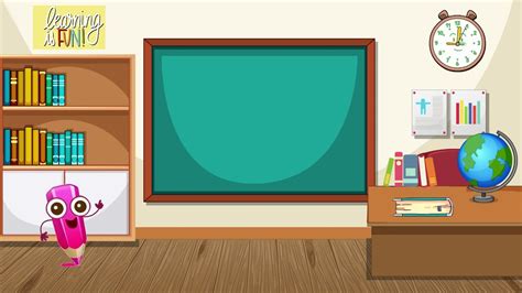 Classroom Background/Animated Cartoon Background Loop/ Virtual Classroom Background - YouTube
