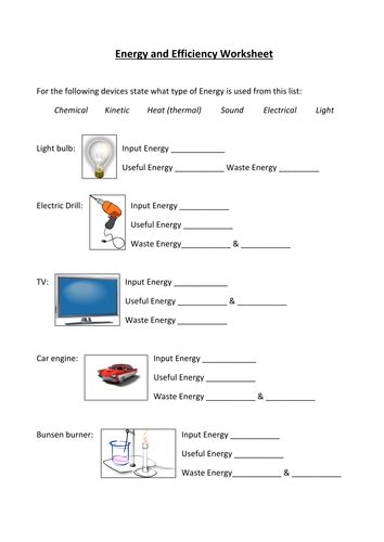 Energy transfers and Sankey diagram worksheet by olivia_calloway ...