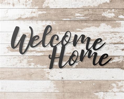 Welcome Home Sign Welcome Home Metal Word Sign Southern - Etsy