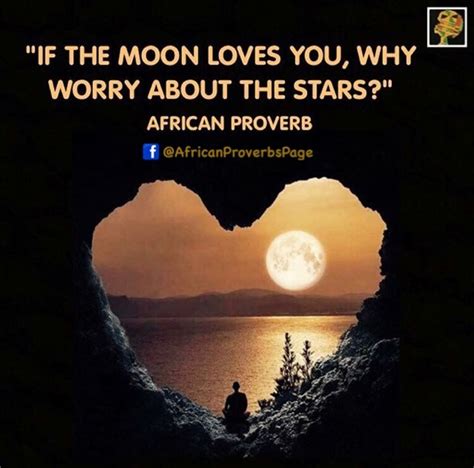 If the moon loves you, why worry about the stars? - African aphorism | African proverb, African ...