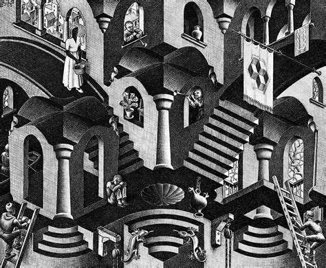 Maurits Cornelis Escher - Concave and Convex | Art-Escher, MC in 2019 | Escher art, Illusion art ...