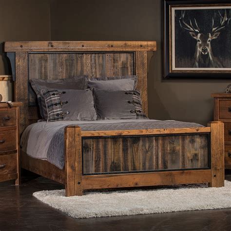 This rustic, reclaimed barn wood bed will really stand out in the bedroom of your home, cotta ...