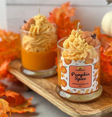 Pumpkin Spice Soy Candle Fall Decor Candle Fall Dessert - Etsy | Food candles, Dessert candles ...