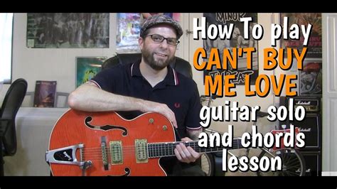 How to play "Can't Buy Me Love" - guitar solo & chords - YouTube