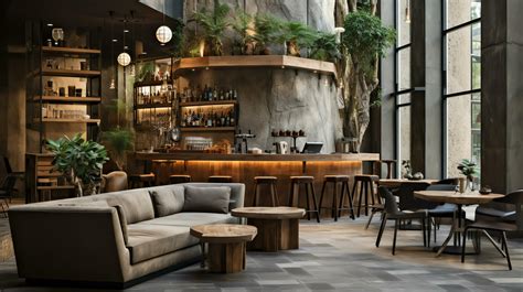 Rustic Coffee Shop Interior Design for Coffee Lovers, Generative Ai ...