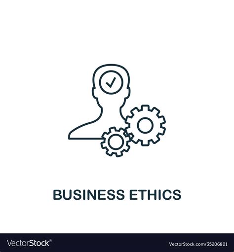 Business ethics icon thin line design symbol from Vector Image