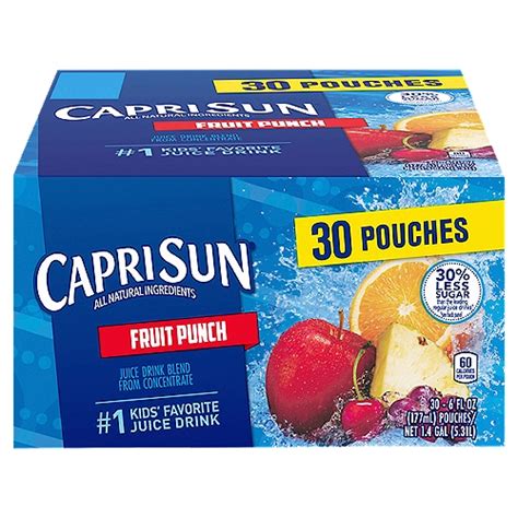 Capri Sun Fruit Punch Juice Drink, 6 fl oz, 30 count