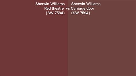 Sherwin Williams Red theatre vs Carriage door side by side comparison