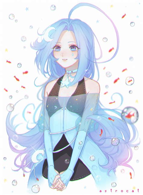 Light Blue Hair Anime Girl