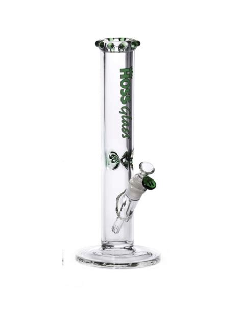 Hoss Glass 18" 7mm Straight Tube w/ Crown Mouthpiece – Green - BOB Headquarters