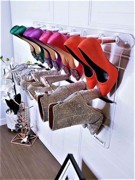 Deluxe | Wall Mounted Acrylic Shoe Organizer with Wall Protector ...