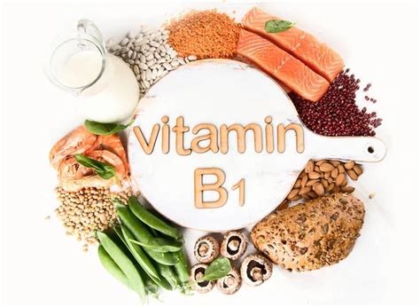 Foods Rich Vitamin Thiamine Top View — Stock Photo © bit245 #194619038