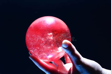 Female Hand Holding a Crystal Ball Stock Image - Image of human, bright: 51510467