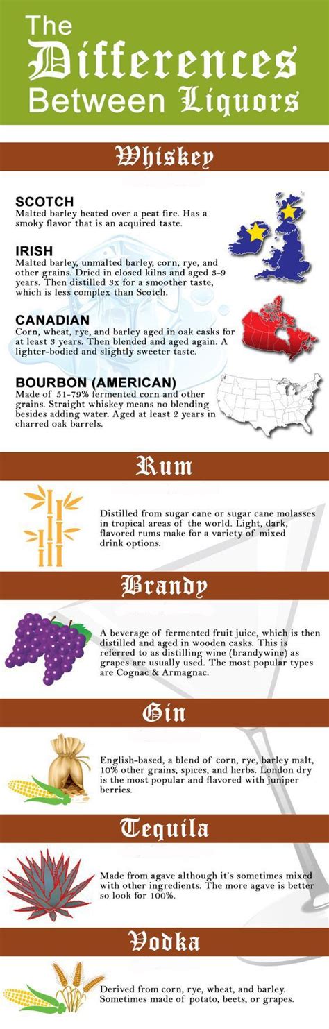 Types of Spirits | Fun drinks, Yummy drinks, Bar drinks