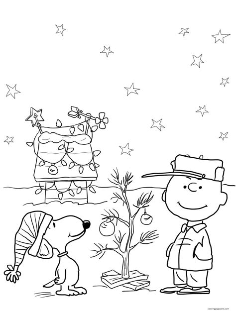 Dibujos De Charlie Brown Y Snoopy En Navidad Para Colorear Para | Porn ...